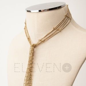 Gold Tone Scarf Necklace